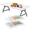Boao 2 Pcs Plastic Table Cloths 72" x 30" Disposable