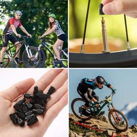 FOMGIIN Pack of 20 Bicycle Valve Caps, French Valve Caps, Tyre Valve Dust Caps, Air Valve Caps, Bicycle Tyre Valve Caps, Dust Cap Bicycle Valve for Presta Road Bike, Black