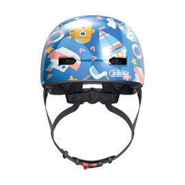 ABUS children's helmet Skurb Kid - robust bike helmet in skate style with room for a ponytail and various designs - for girls and boys - blue, size M