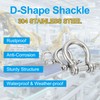 PATIKIL Screw Pin Shackle 5mm 3/16" 353lb, 8Pcs 304 Stainless