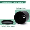 D'vine Dev 6 Pack 4 Inch Modern Plastic Plant Pots,