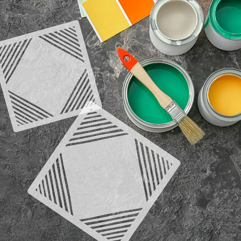 NAKLEO Maior Tile Stencil for Painting, 20 x 20 cm,