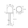 ProCircFix 50 Pcs 10mm White LED Diodes, High Brightness F10