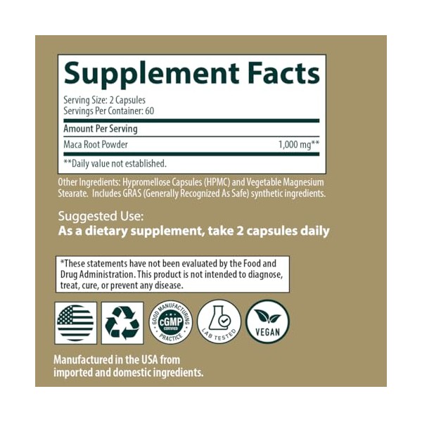 Sanar Naturals Sanar Naturals Maca Root Supplement 1000mg - Supports