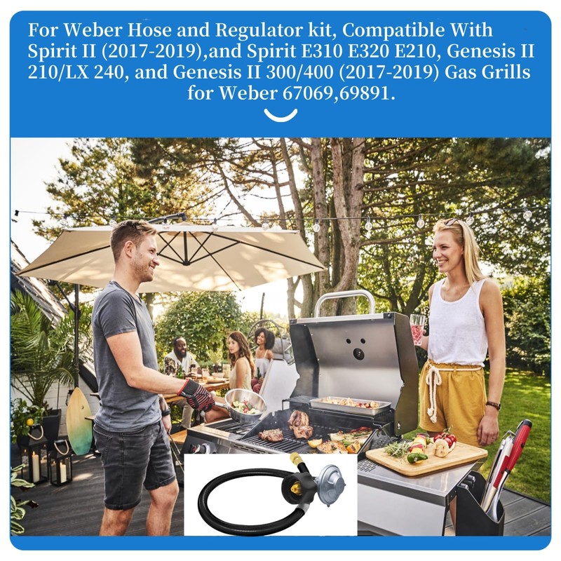 25" For Weber Hose and Regulator kit, Compatible With Spirit