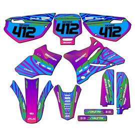 2002-2014 YZ 85 Tigre Pink Senge Graphics Complete Kit with Rider I.D. Compatible with Yamaha