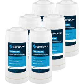 SpiroPure 10x4.5 Empty Refillable Filter Cartridges with Polyester Pads (Case of 6)