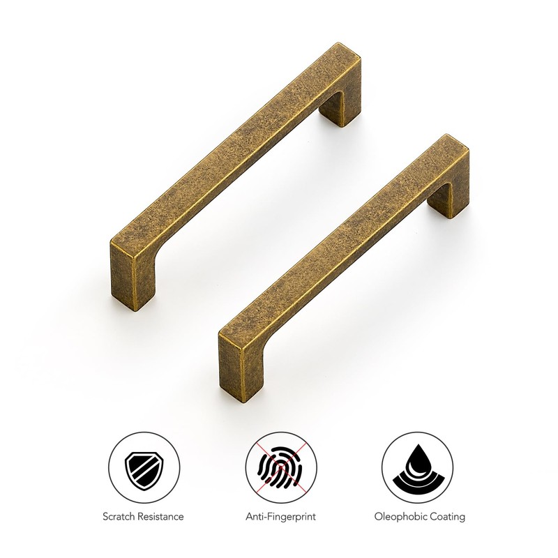 Ravinte 10 Pack Solid 3-1/2 Inch Kitchen Square Cabinet Handles