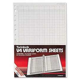 Rexel Twinlock Variform V4 Cash Refill Sheets 7 Columns (75 sheets)