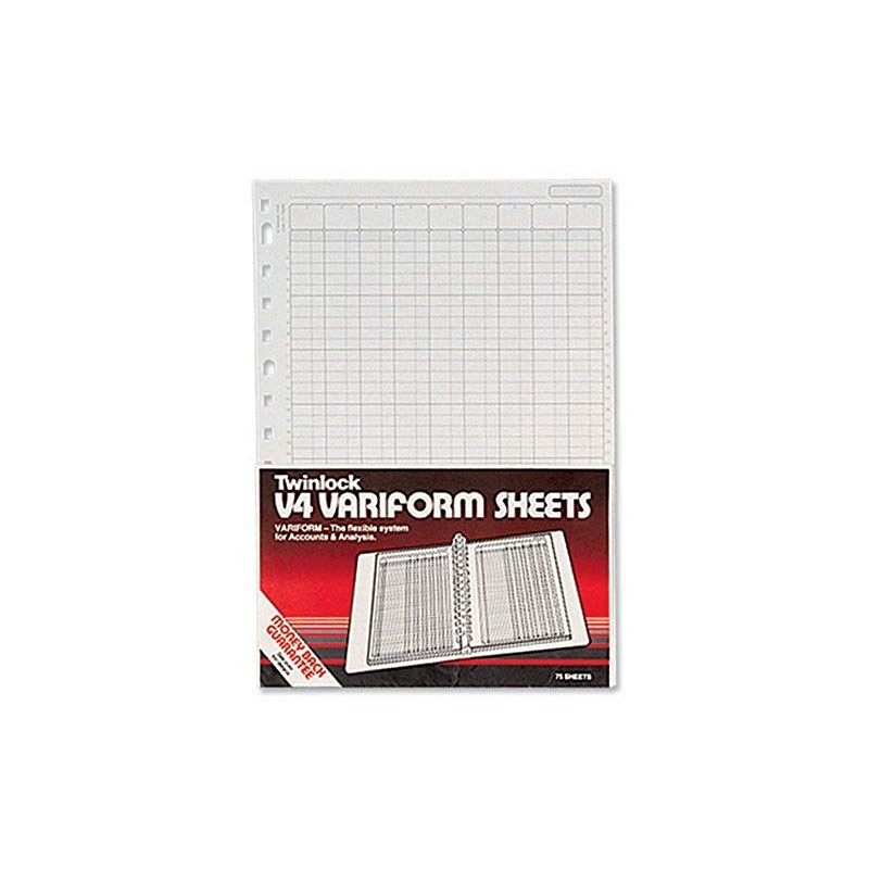 Rexel Twinlock Variform V4 Cash Refill Sheets 7 Columns (75