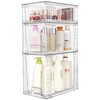 Vtopmart 3 Pack Clear Stackable Storage Drawers,Easy to Assemble Bathroom