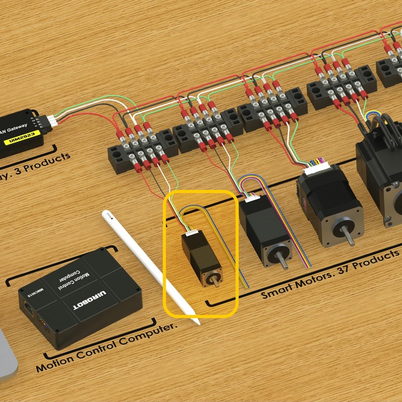UIROBOT Nema 8 Stepper Motor, Integrated Subminiature Servo Contorl System