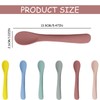 SSKHE 6Pcs Baby Spoons for Weaning, Soft-Tip Baby Cutlery for