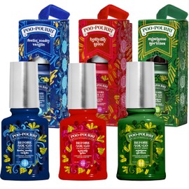 Poo-Pourri Toilet Spray, Holiday Pack Gift Set - Holiday Spice, Feelin Toasty Vanilla, Mistletoe Spritzes Includes 3 2-Ounce Bottles