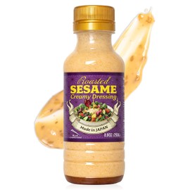 Japanese Roasted Sesame Dressing Low Calorie – Only 51 Calories per Serving, 0g Saturated Fat, Creamy Goma Sauce Made with Japanese Mayonnaise for Salads, Bowls, Dumplings & Noodles, Rich Umami Flavor, Made in Japan, 8.8 oz (250g)