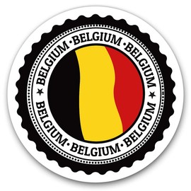 Vinyl Stickers (Set of 2) 7.5cm - Belgium Flag Belgian Travel Europe #4757