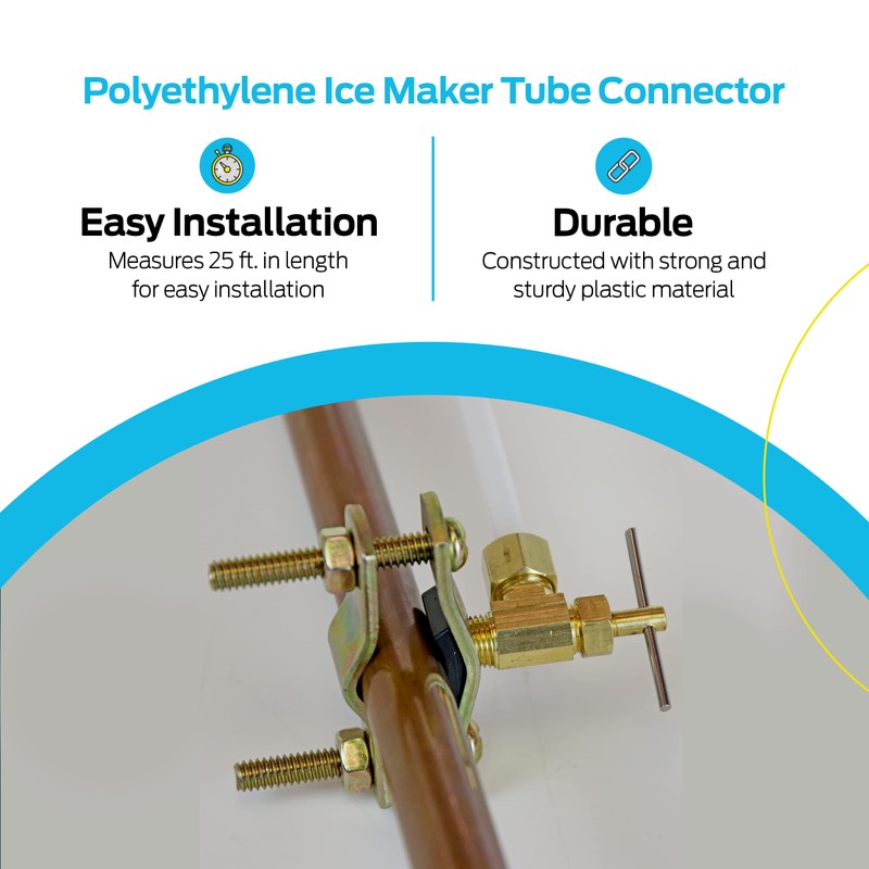 Eastman Ice Maker Installation Kit with Brass Inserts, 1/4 Inch