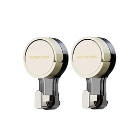 HOME&I Suction Cup Hooks – Heavy Duty, Waterproof & Reusable Vacuum Hooks for Bathroom & Kitchen – Adjustable, 2 Pack, No Tools Required (2Pack/Suction Hook(White))