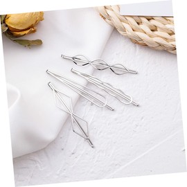 FOMIYES 8pcs Geometric Hair Clips Stylish Hollow Metal Rhombus Hairpins for Women and Girls Elegant Hair Accessories for Parties and Daily Use Silver