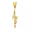 Golden Fire Jewelry Solid Gold Lightning Pendant in 10 or
