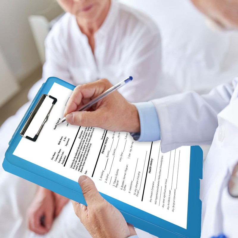 Pack of 2 A4 Clear Clipboard Box Files - Storage