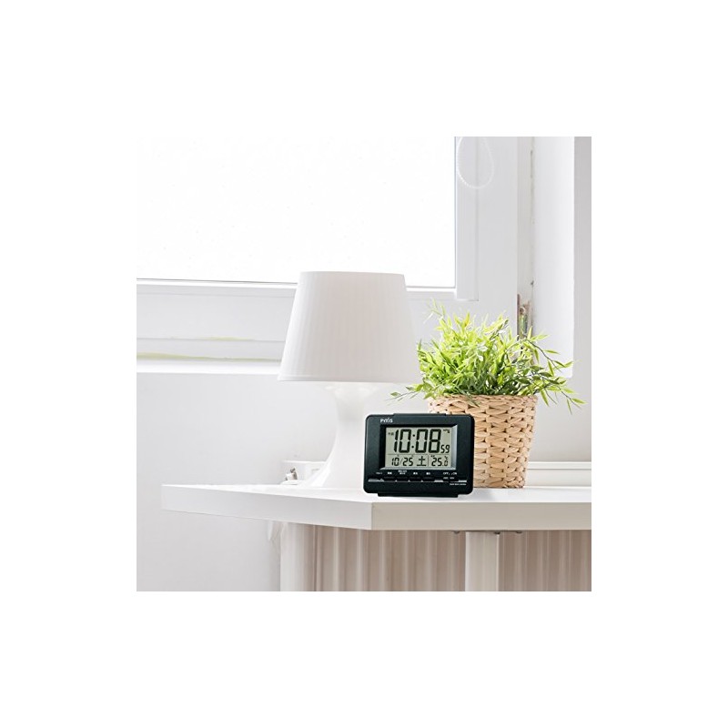 Seiko Digital RC Alarm Clock with Calendar & Temperature Display,
