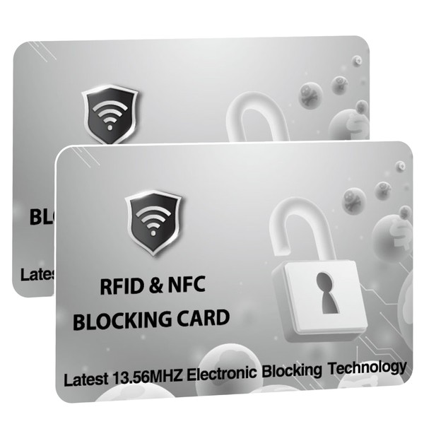 Jet International RFID Blocking Cards - 2 Pack, Protects Entire