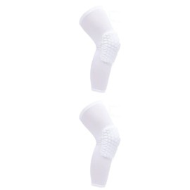 SUNGOOYUE Compression Knee Brace, Pack of 2 Unisex Knee Orthosis Compression Knee Support for Basketball Football (White)