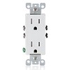 Leviton 15 amps 125 V Duplex White Weather Resistant Outlet