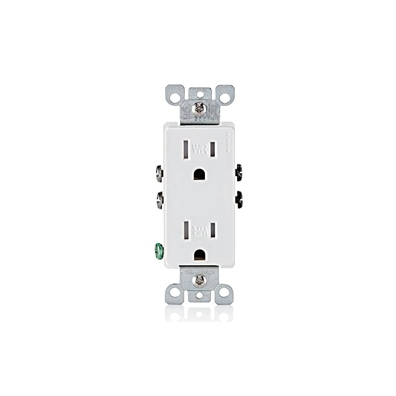 Leviton 15 amps 125 V Duplex White Weather Resistant Outlet
