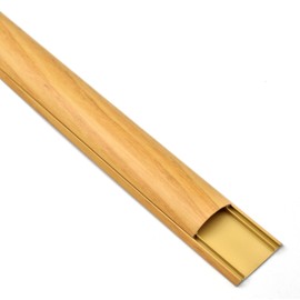 Electriduct Metal Floor Cord Cover Aluminum Cable Shield Protector Medium 39" Light Wood Grain