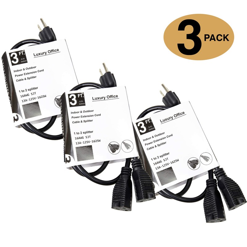 2 Way Power Splitter and 3' Extension Cord - 3