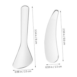 Mikinona 2Pcs Cream Spatula Reusable Makeup Spoon for Skincare Compact Easy to Use Applicator for Dispensing Lotions Creams Beauty Tool for Daily Use