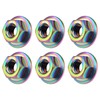 Ruifu Titanium Alloy Flanged Nuts M5 M6 6 Pack (M6,