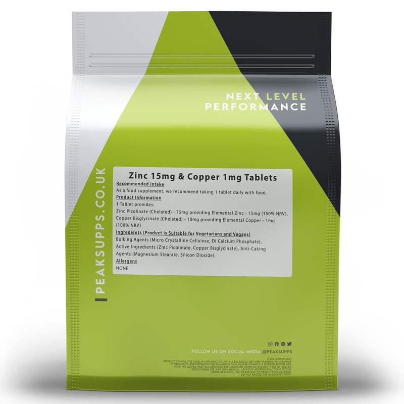 Zinc Picolinate 15mg and Copper 1mg - 360 Tablets |