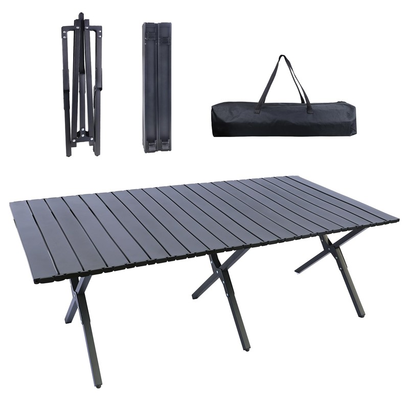 MAKELEN 2 Pack Folding Outdoor Table with Carrying Bag, Stable