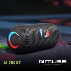 MUSE M-790 BT Bluetooth Speaker with 60 W and Light Effects, Portable Power Sound with NFC, IPX4 & 10 Hours Battery Life