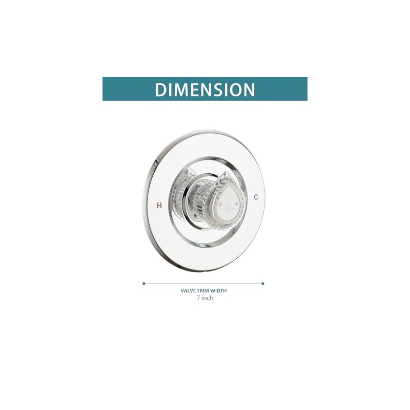 Shower Faucet Trim Kit Compatible with Moen Fit Chateau Valve