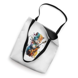 Cute Musician Cat Music Kitten Clef Vocals Jazz Song Cats Tote Bag