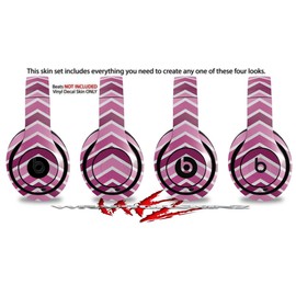 Skin Decal Wrap Compatible with Beats Studio 2 and 3 Wired and Wirelesss Zig Zag Pinks Skin Only Headphones NOT Included
