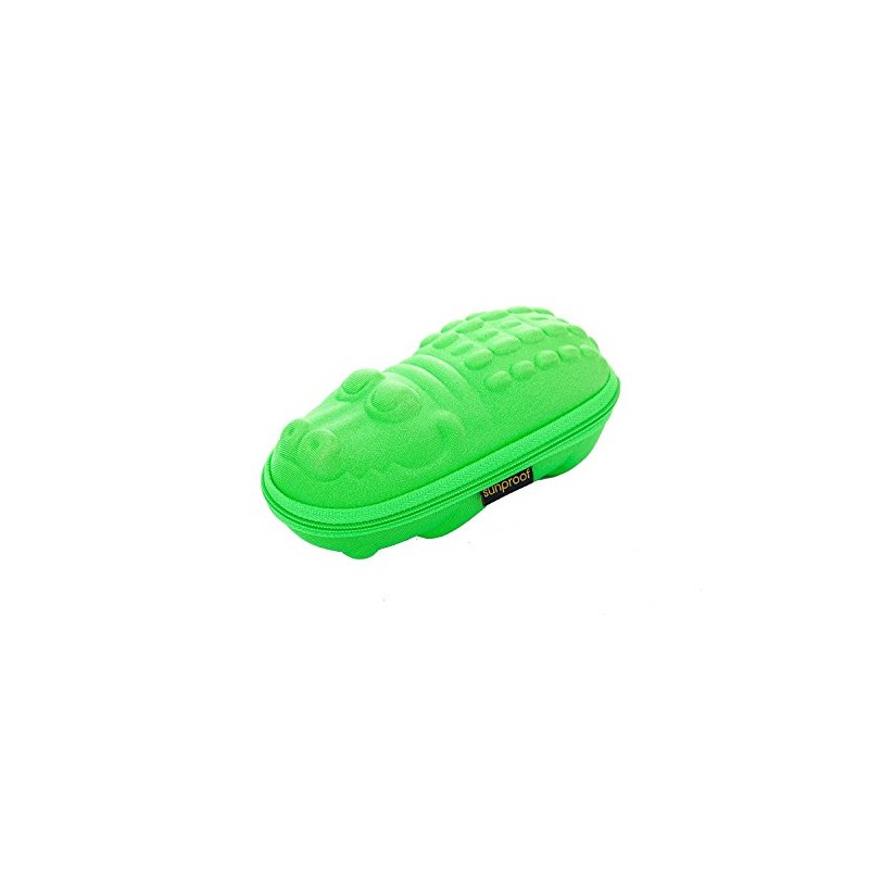 Sunproof Sunglasses case red mouthed Green Crocodile
