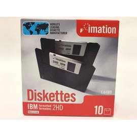Imation MF2HD10P (IBM)-O 3.5 Inch Floppy Disk, DOS/V Formats, 10 Pieces, Paper Box x 1, US Specifications