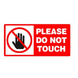 TOPLABEL Do Not Touch Warning Sign Label Stickers,2x4 Inch,15 Pcs Per Pack
