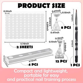 DADERXY 7Pcs Press on Nail Stand Set, Magnetic Nails Art Tip Practice Holder for DIY Painting