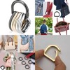 LALOCAPEYO 4PCS Metal Tiny Keychain Spring D Rings Hook,Hand DIY