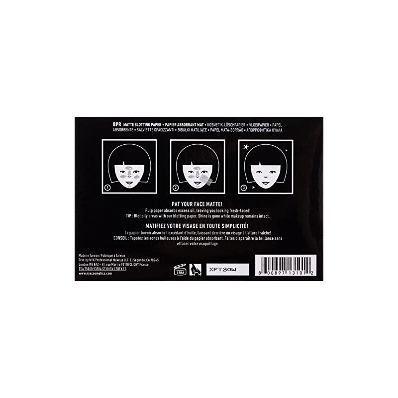 NYX PROFESSIONAL MAKEUP Papel secante mate