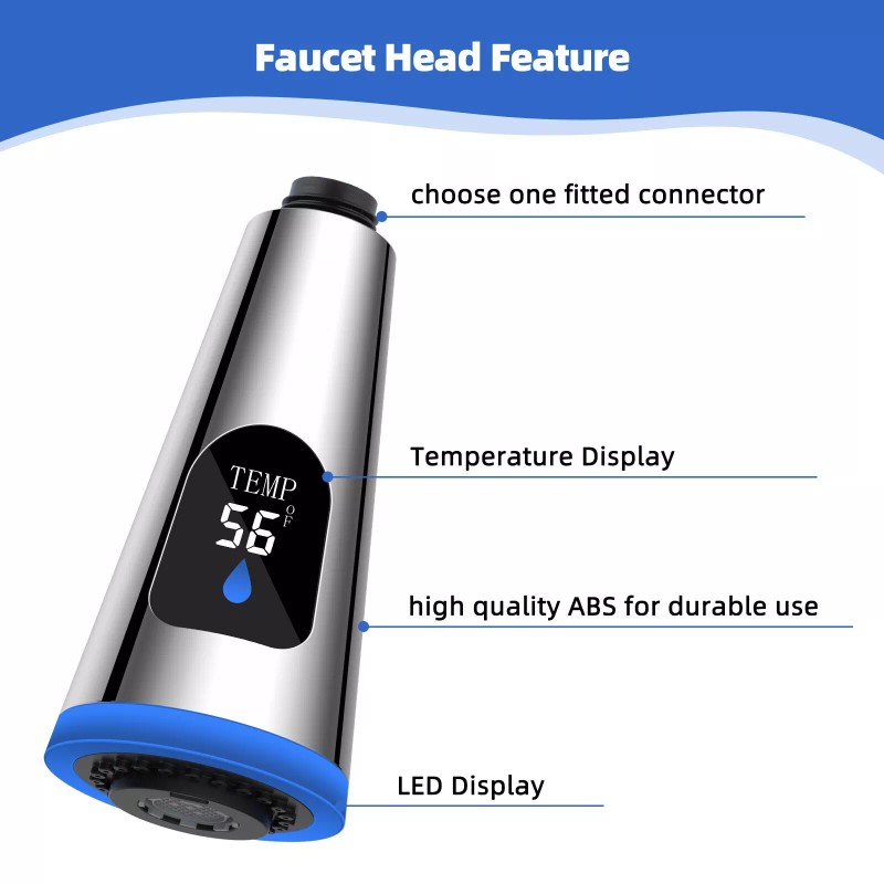 Hibbent LED Pull Down Spray Head Kitchen Faucet Part For