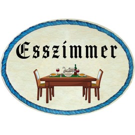 Kaltner Präsente Gift Idea Wooden Gift Item Decorative Door Sign in Antique Design Decorative Item Dining Room (18 x 13 cm)