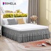 RIMELA Ruffle Bed Skirt Light Grey King 16 Inch Drop,