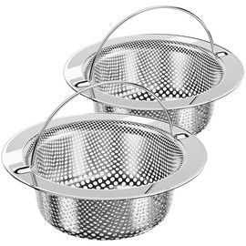 MR.SIGA Kitchen Sink Strainer, Stainless Steel Sink Drain Strainer, Dishwasher Safe, 2 Pack